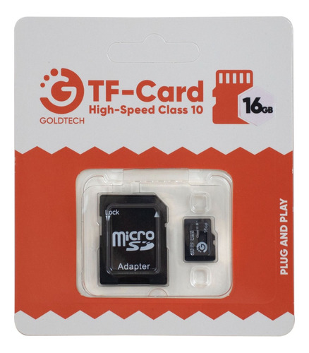 Memoria Micro Sd Goldtech 16gb Clase 10 Con Adaptador 