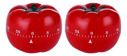 Práctico Temporizador Mecánico Kitchen Tomate De 2 Piezas