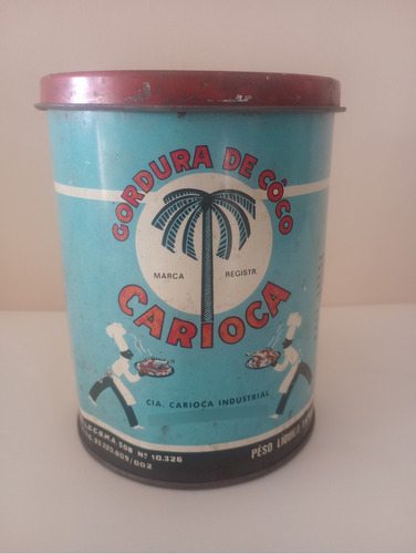 Antiga Lata De Coco Gordura Carioca ( Vazia ) (Usado)