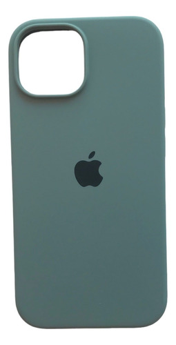 Funda Iphone 15 Pro Max Silicona +vidrio Templado De Regalo! Azul Petróleo Lisa