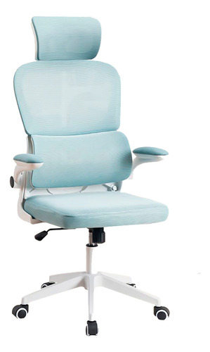 Cadeira Ergonomica Giratoria Mesh Cor Azul-celeste Material Do Estofamento Algodão