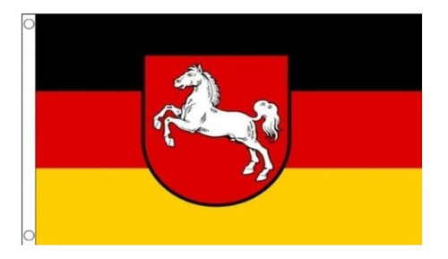 Bandera Del Estado De Baja Sajonia  150 Cm X 90 Cm