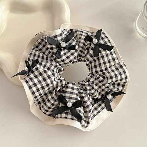 Cintas Elásticas Para El Pelo Con Forma De Perla, Negras, Pa