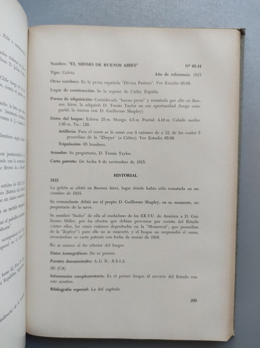 Apuntes Sobre Los Buques De La Armada Argentina - Tomo 1 (Usado)