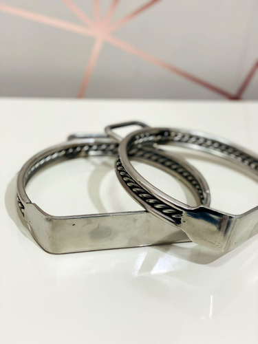 Estribo Par Em Inox Resistente Cavalo Sela Imediato Cor Prateado