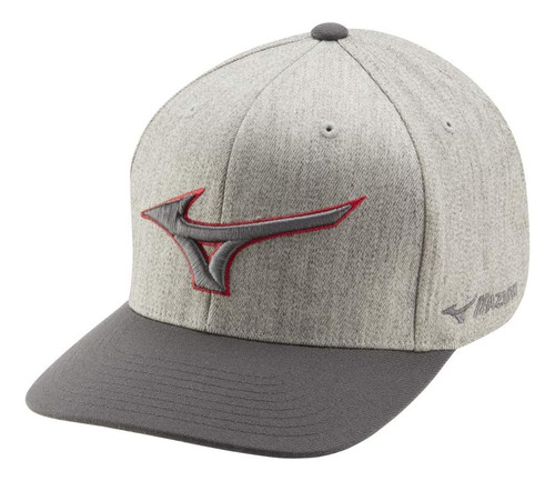 Gorra De Baseball Mizuno/gris-rojo