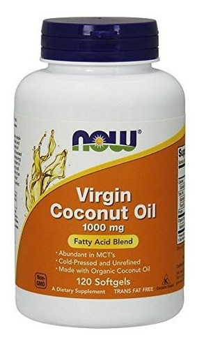 Aceite De Coco Virgen, 120 Cápsulas Blandas