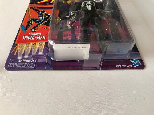 Symbiote Spiderman Black Suit Marvel Legends Retro Animated (Usado)