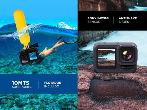 Cámara Extreme 16 Video 4k 13mpx Doble Cámara Wifi Negro
