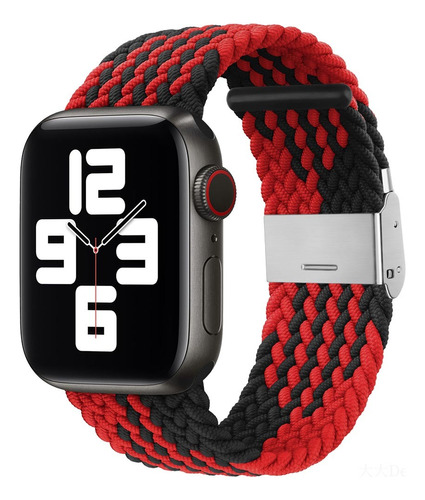 Correa Nylon Trenzado +hebilla Para Apple Watch Todas Series