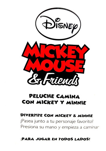 Imagen 6 de 6 de Peluche Mickey Minnie Muñeco Interactivo Camina Disney 35cm