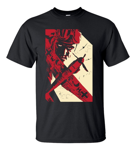 Playera Enemy Ace Comic Messerschmitt Guerra Arte Army M1740