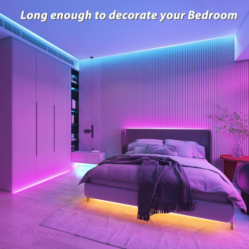 Luces Led Para Dormitorio De 100 Pies (1 Rollo De 100 Pies)