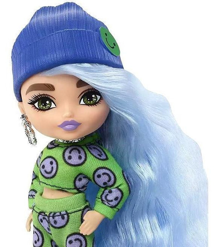 Barbie Extra Minis Cabelo Azul Gelo Mattel Hgp65