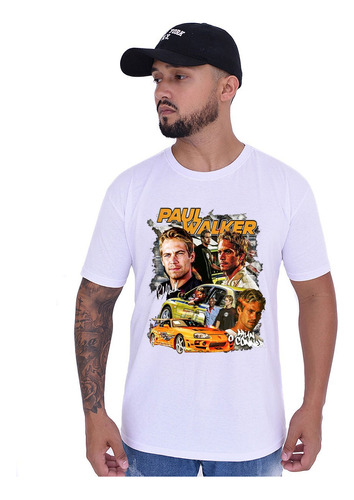 Camiseta Paul Walker Bryan Velozes E Furiosos Filme De Carro