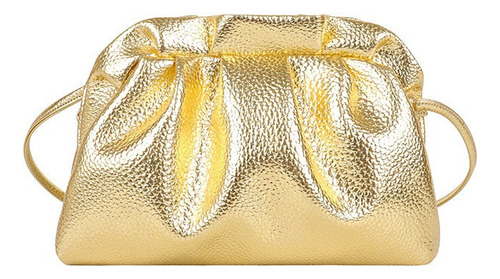 Bolsos De Cuero Cruzado Dorado De Lujo Mini Monedero Femenin