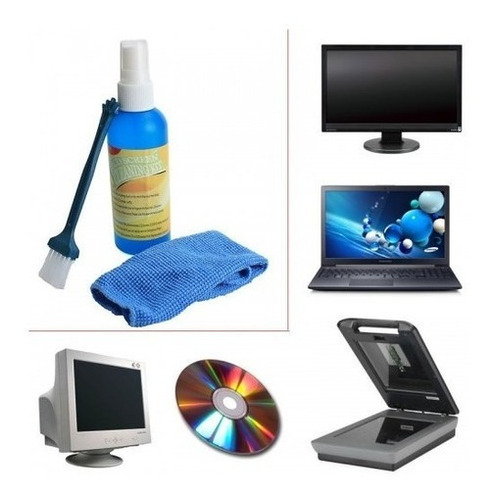 Kit Limpieza Liquido Pañuelo Para Pantallas Cd Monitor Tv