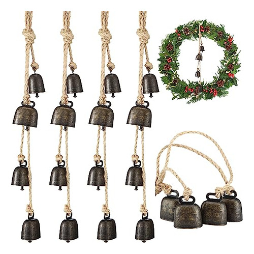 2 Sets Christmas Cow Bells Hanging Ornament   Cow Bells...