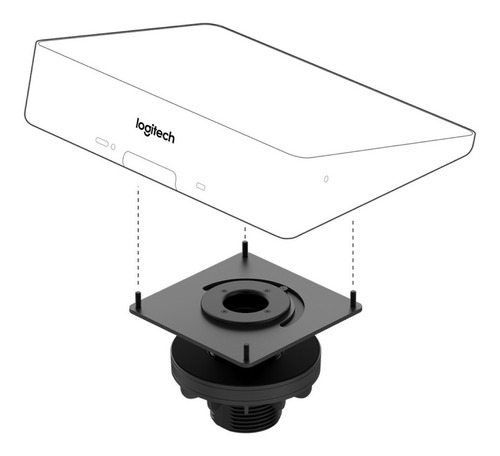 Imagen 5 de 5 de Soporte Para Mesa Logitech Tap Table Mount Montaje Pasacable