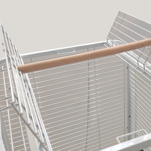 Imagen 3 de 9 de Jaula Para Aves Metal Pet Pioneer Blanca 150 Cm