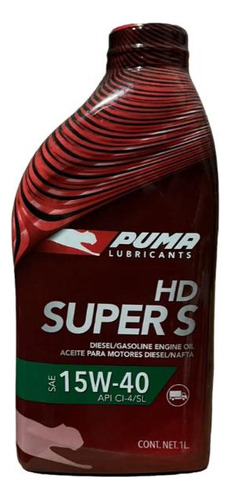 Aceite Puma Hd Super S 15w 40 1 Lts.