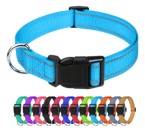 Collar Para Perros Tagme De Nailon Reflectante Ajustable Par