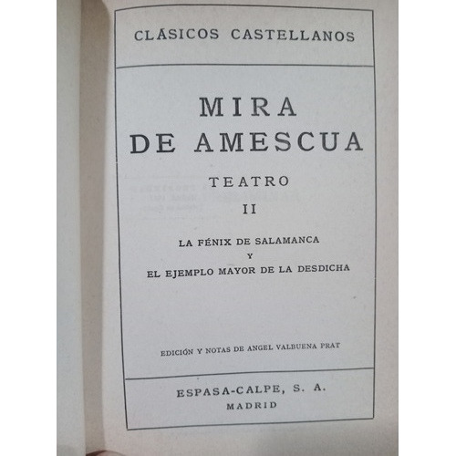 Mira De Amescua: La Fénix De Salamanca Y Otro