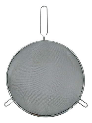 Colador Malla Fina Resistente Coladera Acero Inoxidable 35cm Plateado