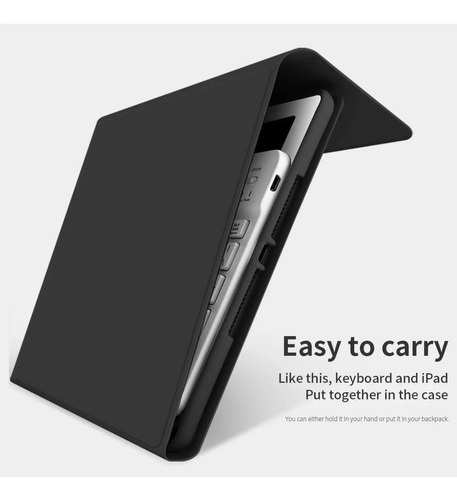 Imagen 4 de 5 de Carcasa Para iPad 9.7 5/6 Gen + Teclado Y Slot Pencil
