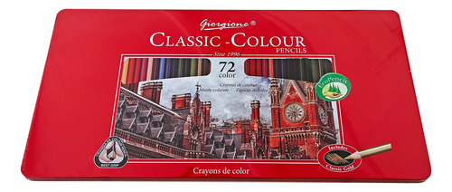 72 Lápices De Colores Giorgione Profesional Caja Metalica