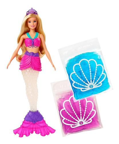 Brinquedo Boneca Barbie Sereia Slime Original Mattel Gkt75