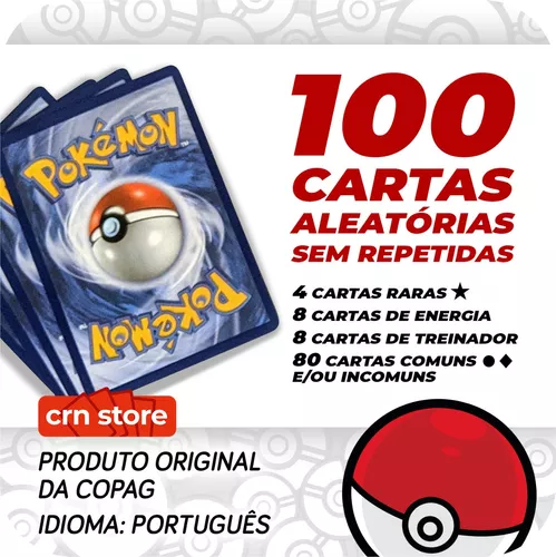 Kit com TRÊS cartas aleatórias de Pokémon TCG Originais COPAG