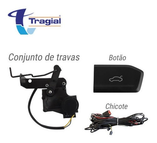 Imagem 2 de 6 de Kit Abertura Porta Malas Tragial Apmg Gol G7 Botão Original
