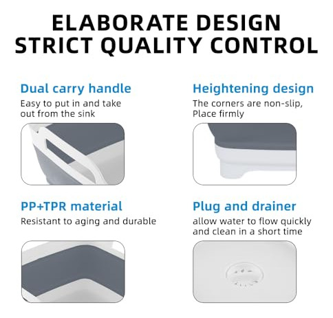 Lavabo Plegable Para Secar Platos Y Fregadero Portátil.