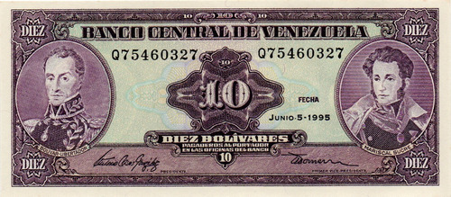 Billete 10 Bolívares 5 De Junio 1995 Serial Q8