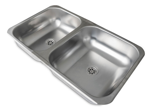 Combo Griferia Cocina Fv Monoc + Pileta Bacha Doble Dh63