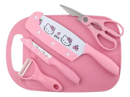 Set De Cuchillos De Cocina Sanrio - Hello Kitty, Animados.