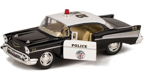 Auto Chevrolet Bel Air 1957 Policia Escala 1:40 Kinsmart