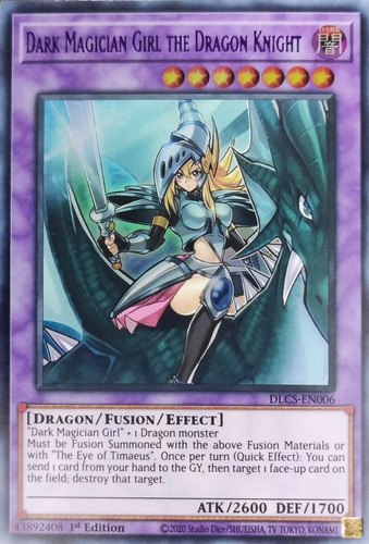 Dark Magician Girl The Dragon Knight Dlcs-en006 Yugioh!
