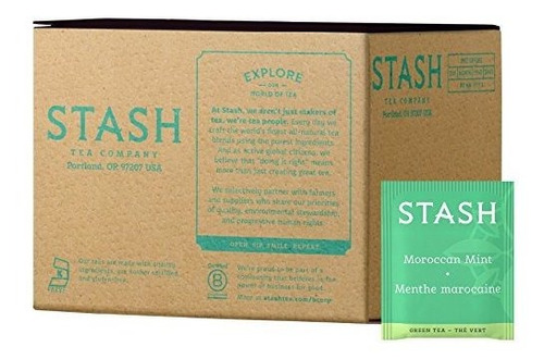 Te - Stash Té Verde Menta Marroquí Té, 100 Conde Caja De Bol