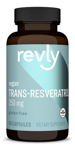 Marca: Revly Trans-resveratrol, 250 Mg, 60 Cápsulas, Sumini