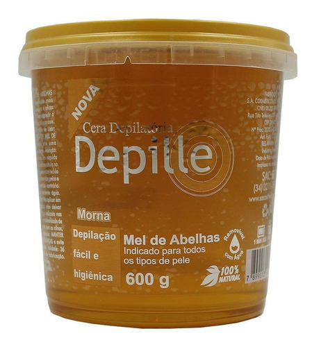 Cera Depilatória Corporal Depille Mel De Abelhas 580g