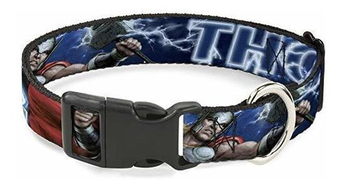 Buckle-down Cat Collar Breakaway Avengers Thor Hammer Action