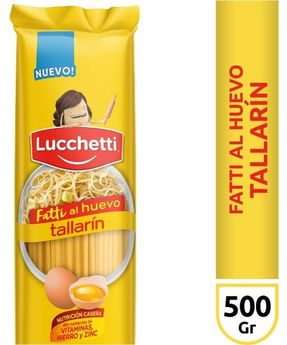 Fideos Lucchetti Fatti Al Huevo Tallarin 500grs