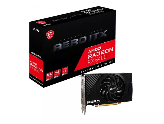 Placa De Video Msi Rx 6400 Aero Itx 4gb Gddr6 Radeon