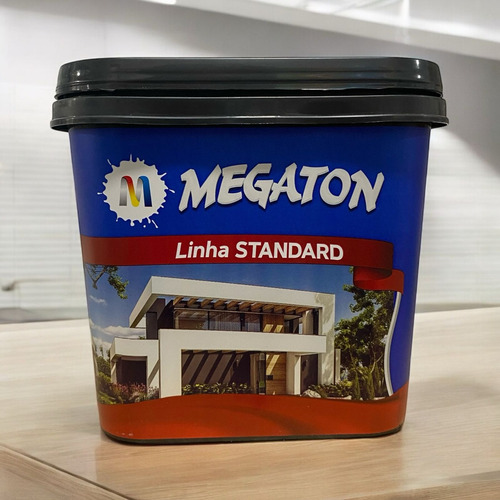 Tinta Látex Standard Megaton 3,6l Rende Até 30m² Acabamento Fosco Cor Algodão