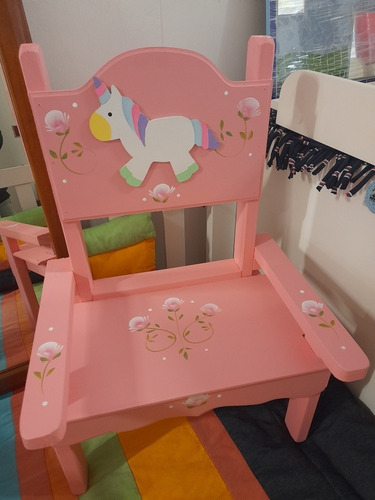 Imagen 3 de 7 de Sillon Infantil Juvenil Apoyabrazos Madera