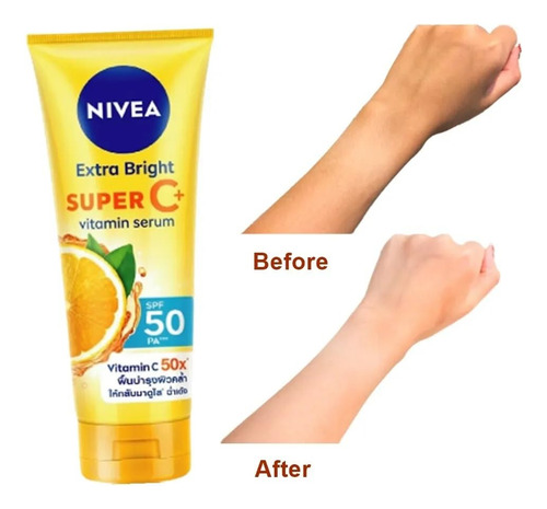 Sérum Corporal Nivea Extra Bright Super C+ Vitamina Spf50+ 3