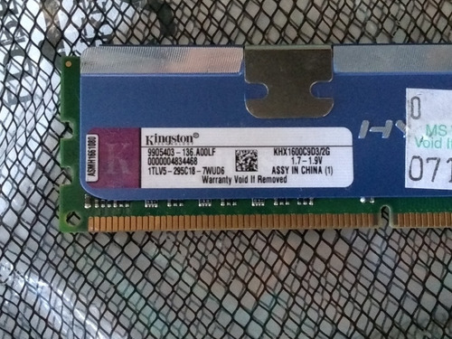 Imagem 1 de 3 de Memória Ram 2gb Ddr3 Gamer
