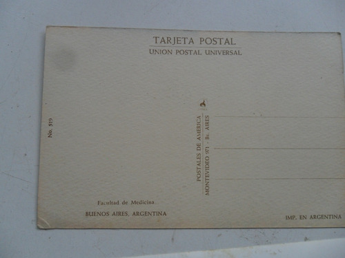 Arquitectura Postal Foto Buenos Aires Facultad Medicina